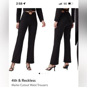 NWOT fourth&reckless cutout flare pants sz s